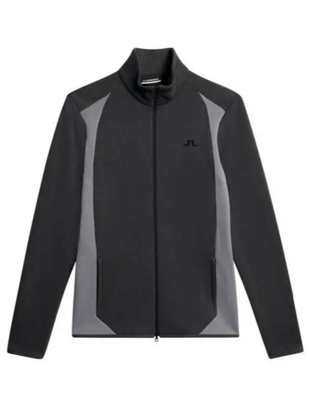 Steve Mid Layer Knit Zip Up Jacket Asphalt - J.LINDEBERG - BALAAN 2