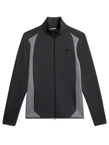 Steve Mid Layer Knit Zip Up Jacket Asphalt - J.LINDEBERG - BALAAN 1