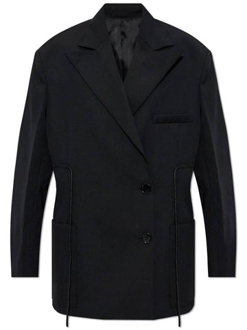 Lanvin Blazer With Drawstrings At The Waist, Women's, Black - LANVIN - BALAAN 1