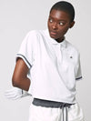 Crop Polo G Polo Shirt White - ATHPLATFORM - BALAAN 2