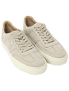 Embossed Logo Grained Leather Low Top Sneakers Light Grey - TOD'S - BALAAN 4