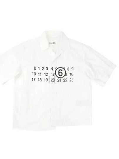 Number Logo Short Sleeve Shirt White - MAISON MARGIELA - BALAAN 2