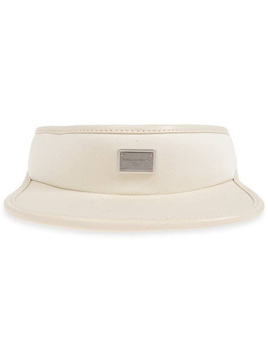 Dolce & Gabbana Visor With Appliqué With Engraved Logo, Men's, Cream - DOLCE&GABBANA - BALAAN 1