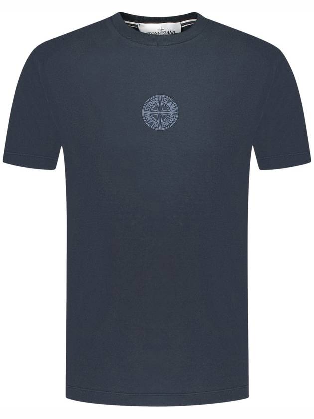 Compass Logo Short Sleeve T-Shirt Navy - STONE ISLAND - BALAAN 3