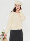 Ribbon Button Wool Knit Cardigan Cream - METAPHER - BALAAN 2