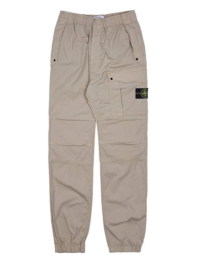 Logo Twill Cotton Cargo Track Pants Sand - STONE ISLAND - BALAAN 2