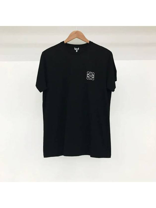 Anagram Cotton Short Sleeve T-Shirt Black - LOEWE - BALAAN 1