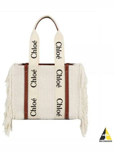 Chloe Woody Tote Bag Beige C383G43 - CHLOE - BALAAN 1