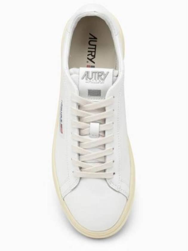 Dallas White Tab Leather Low Top Sneakers White - AUTRY - BALAAN 4