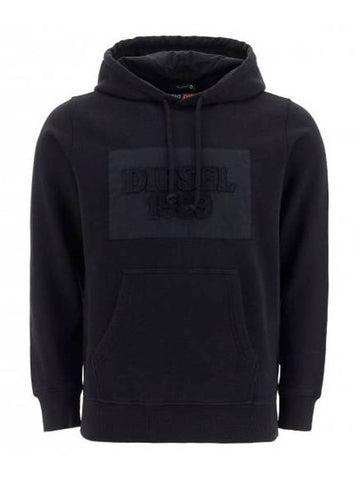 logo print hood black - DIESEL - BALAAN 1