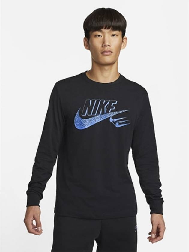 01-DN5264-010--NSW Three-Purchura Long Sleeve T-Shirt-Black Purple - NIKE - BALAAN 1