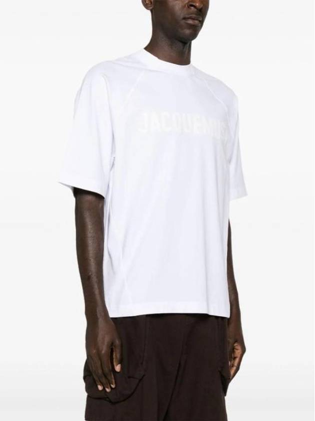 Le Typo Cotton Short Sleeve T-shirt White - JACQUEMUS - BALAAN 6