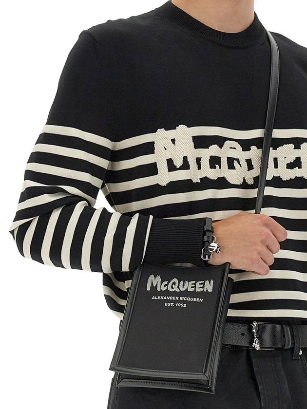 Graffiti Edge Small Cross Bag Black - ALEXANDER MCQUEEN - BALAAN 3