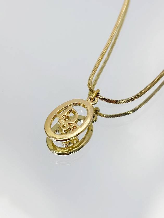 Logo Initial Round Gold Necklace 3VDIA22694 - DIOR - BALAAN 3