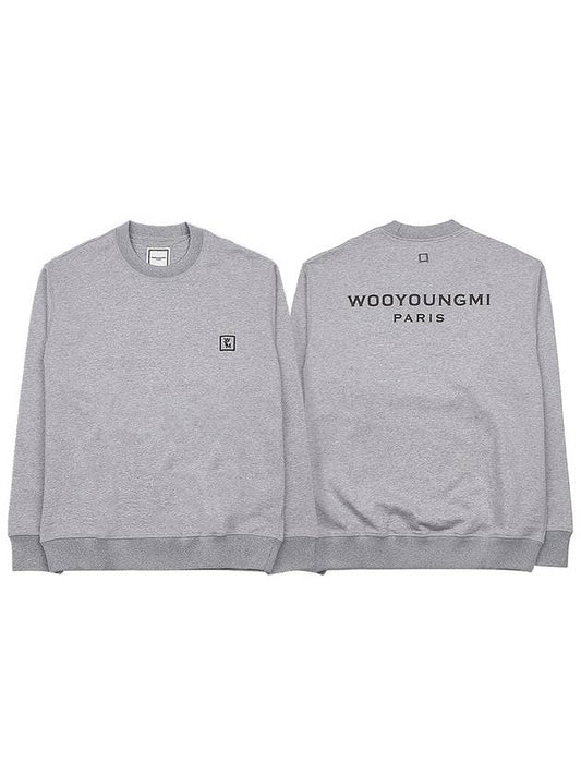 back logo print crew neck sweatshirt sweatshirt gray - WOOYOUNGMI - BALAAN 2