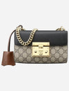 Padlock GG Supreme Small Canvas Shoulder Bag Beige Black - GUCCI - BALAAN 2