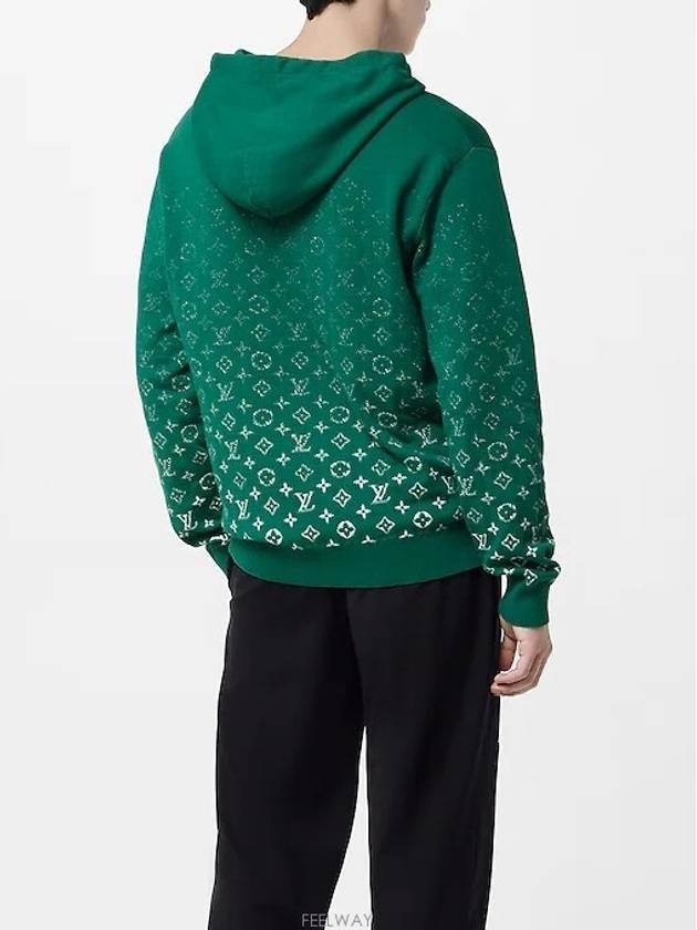 Monogram Gradient Cotton Hoodie Vert - LOUIS VUITTON - BALAAN 4