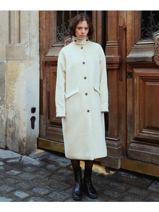 Women's Francis Winter Wool Single Coat Cream - LETTER FROM MOON - BALAAN 1