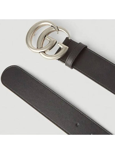 Double G Buckle Leather Belt Black - GUCCI - BALAAN 2