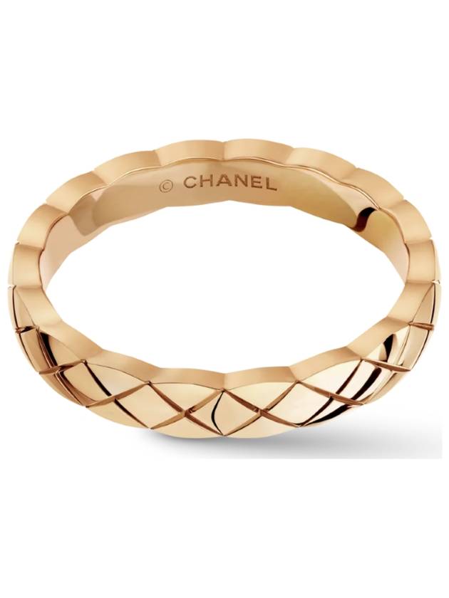 Coco Crush Quilted Motif Mini Ring Gold - CHANEL - BALAAN 3