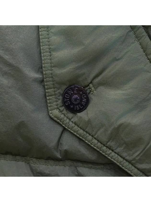 Garment Dyed Crinkle Reps Down Padding Olive - STONE ISLAND - BALAAN 7