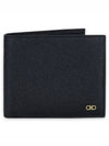 Gancini Half Wallet Black - SALVATORE FERRAGAMO - BALAAN 2