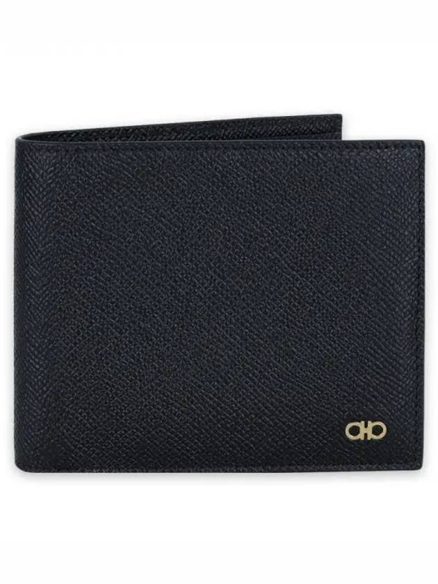 Gancini Half Wallet Black - SALVATORE FERRAGAMO - BALAAN 2