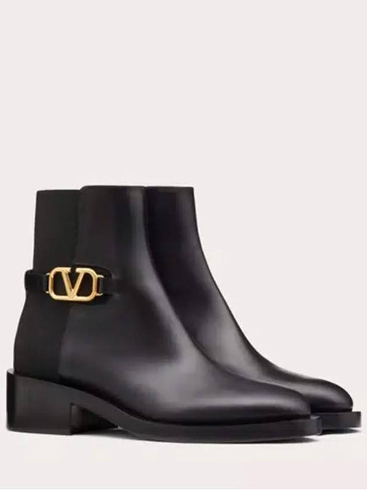 Women s V Logo Signature Ankle Boots 5W0S0CT1 PYH 0NO - VALENTINO - BALAAN 2