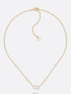 Clair D Lune Necklace Gold Finish Metal White Resin Pearls White Crystals - DIOR - BALAAN 2