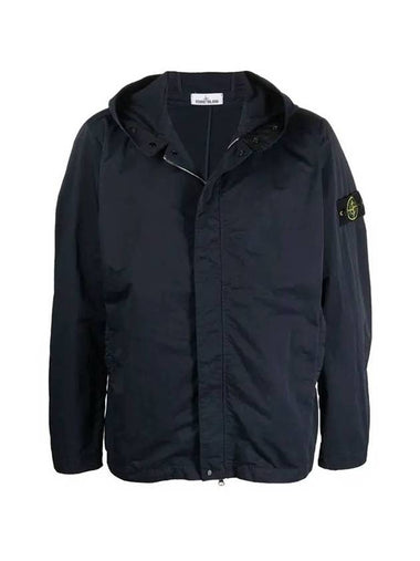 Wappen Patch Nylon Batavia Zip Up Jacket Dark Blue - STONE ISLAND - BALAAN 1