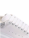 Oversole Glitter Tab Low Top Sneakers White - ALEXANDER MCQUEEN - BALAAN 7