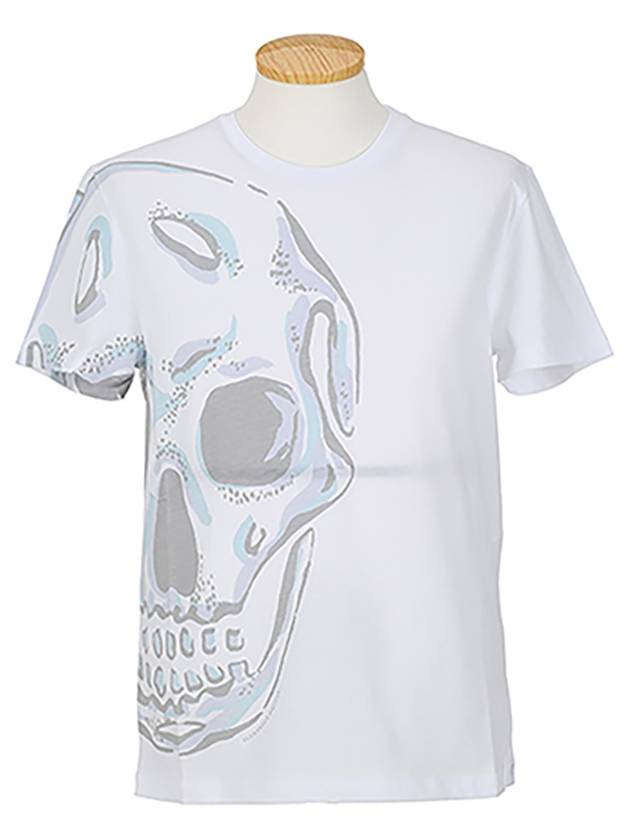 Big Skull Short Sleeve T-Shirt White - ALEXANDER MCQUEEN - BALAAN 3