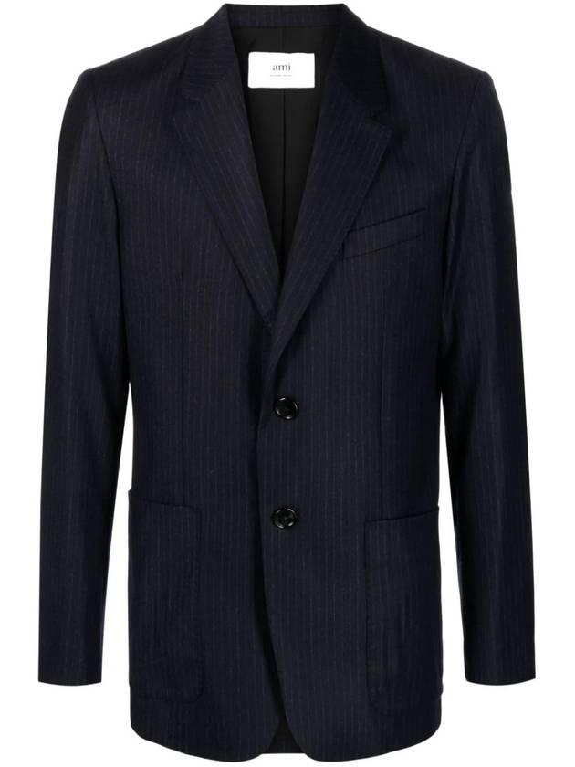 Pinstripe Single Breasted Blazer H23HBV005WV0024 - AMI - BALAAN 2