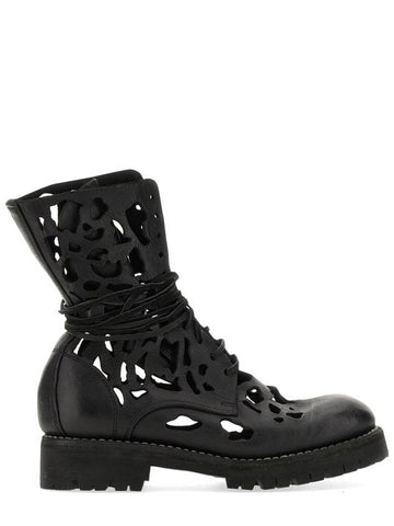 ANKLE BOOT WITH CUT OUT DETAILS - GUIDI - BALAAN 1