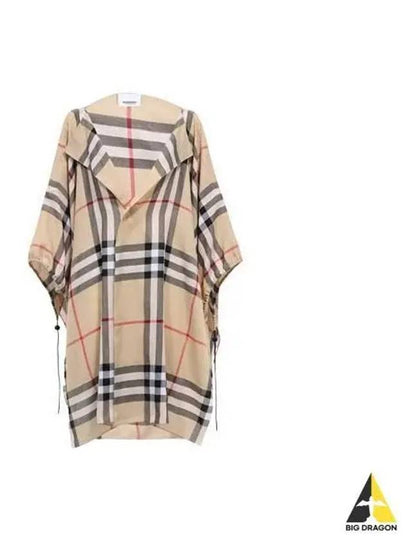 Check Cotton Cape Beige - BURBERRY - BALAAN 2