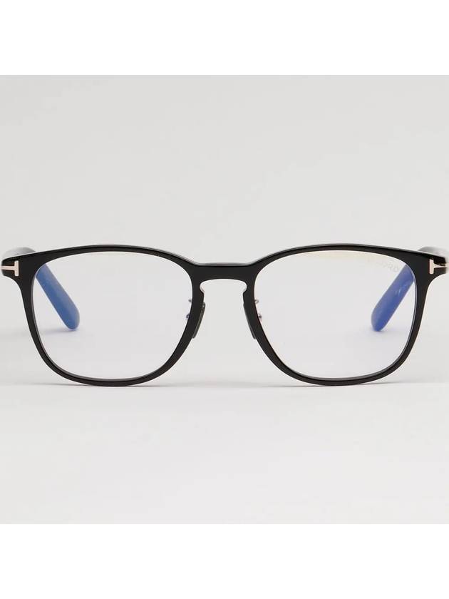 Eyewear Blue Light Blocking Thin Square Horn-Rimmed Eyeglasses Black - TOM FORD - BALAAN 4