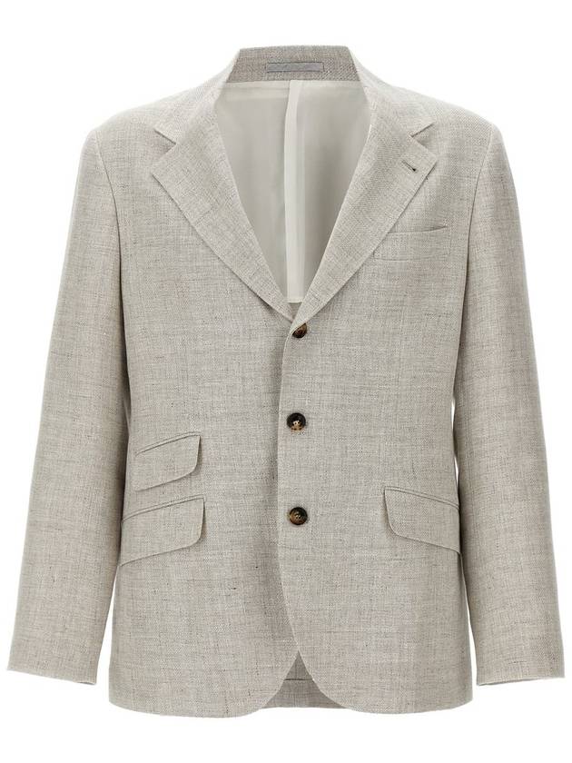 Brunello Cucinelli Single-Breasted Blazer - BRUNELLO CUCINELLI - BALAAN 1