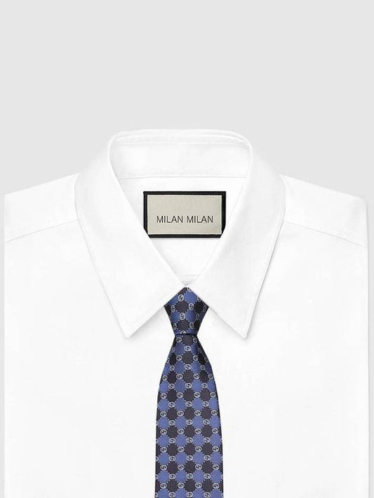 Interlocking tie navy 695319 4E002 4078 - GUCCI - BALAAN 2