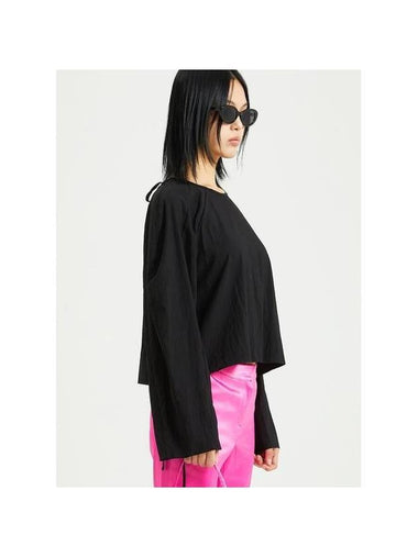 Raglan Ribbon Blouse Black - RAWMANTICS - BALAAN 1