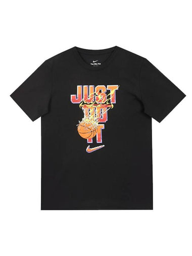 Men's Dry Fit Just Do It Basket Ball Short Sleeve T-Shirt Black - NIKE - BALAAN 1