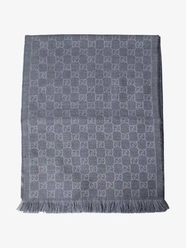 GG Reversible Line Wool Muffler Grey - GUCCI - BALAAN 2