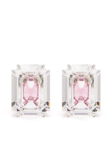 Chroma Stud Earrings Silver Pink - SWAROVSKI - BALAAN 1