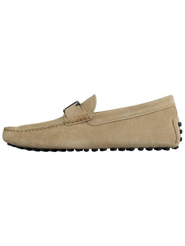 Men's Suede Gommino Driving Shoes Beige - TOD'S - 4