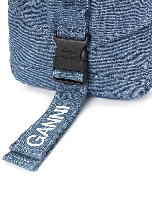 logo print denim cross bag A5460 - GANNI - BALAAN 8