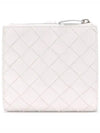 Intrecciato Zipper Half Wallet White - BOTTEGA VENETA - BALAAN 4