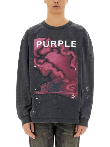 Purple Brand Jersey Sweatshirt - PURPLE BRAND - BALAAN 1