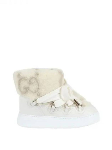 GG detail shearling lace up boots - GUCCI - BALAAN 1