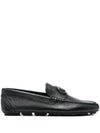 V Logo Driving Shoes Black - VALENTINO - BALAAN 2