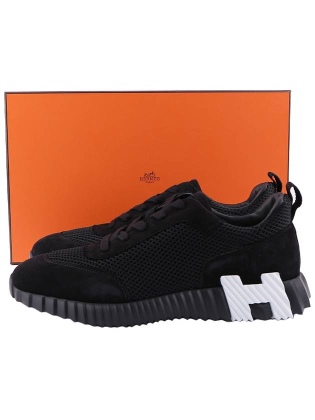 Bouncing Low Top Sneakers Black - HERMES - BALAAN 3