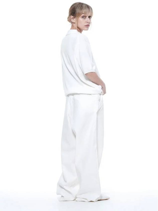 button wide jeans white - CHANCE'S NOI - BALAAN 5